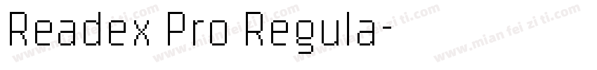 Readex Pro Regula字体转换